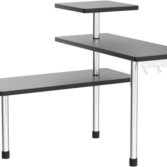 Bathroom Counter Organizer Corner Shelf – Bathroom Organization Bamboo - Picture 5 of 5